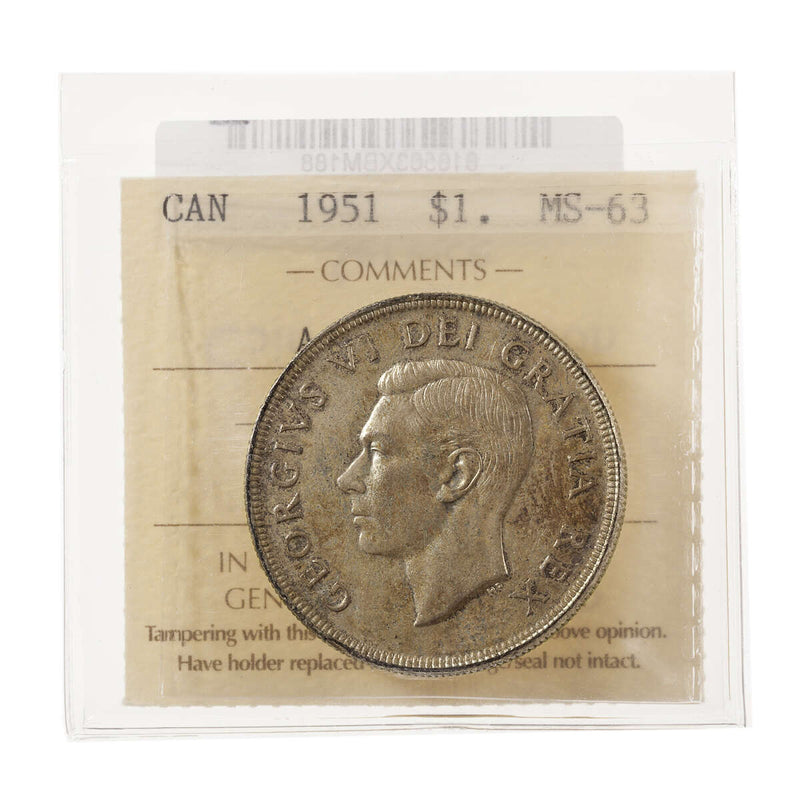 1 Dollar 1951 Arnprior ICCS MS-63 Default Title