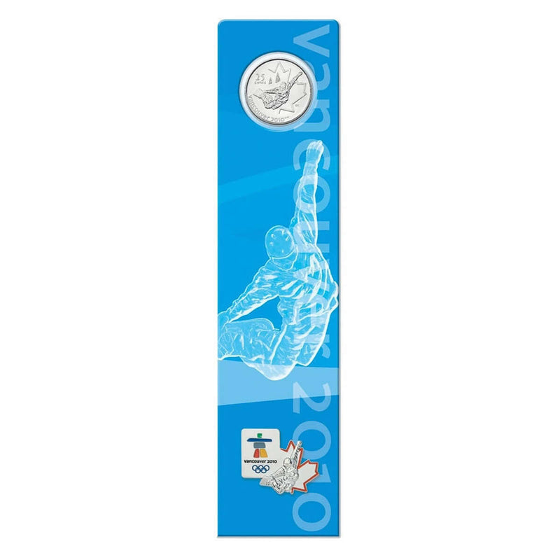 2008 25c Vancouver 2010 Olympic Winter Games: Snowboarding Bookmark and Lapel Pin Default Title