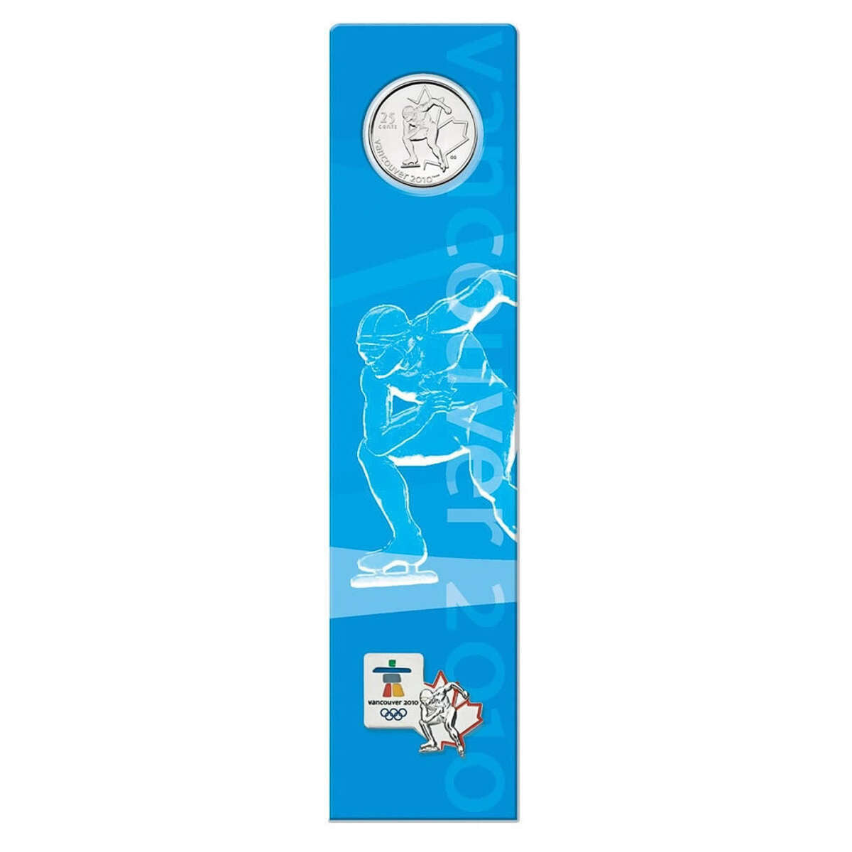 2009 25c Vancouver 2010 Olympic Winter Games: Speed Skating Bookmark and Lapel Pin Default Title