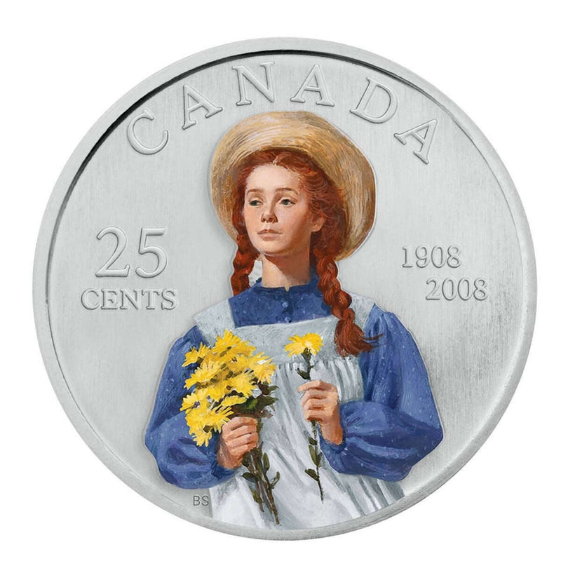 2008 25c Anne of Green Gables, 100th Anniversary - Coloured Coin