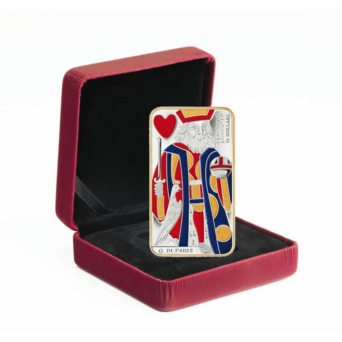 2009 $15 Playing Card Money: King of Hearts - Sterling Silver Coin