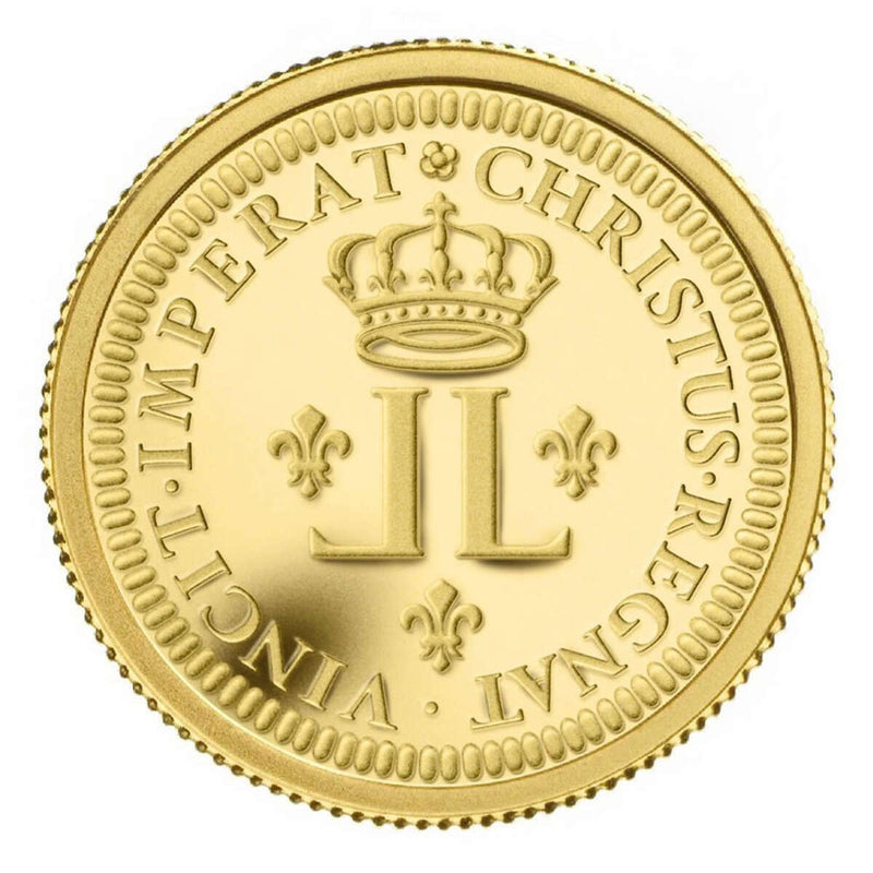 2008 $1 Gold Louis (1720-1723 Louis d'or aux deux L) - Pure Gold Coin Default Title