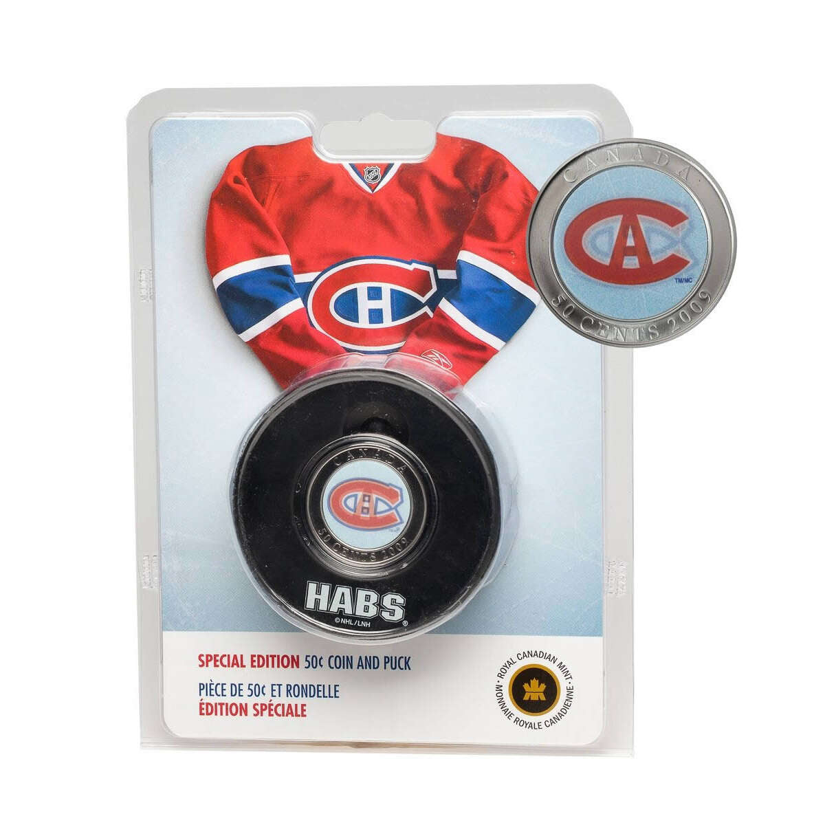 2009 50c Montreal Canadiens Coin and Puck