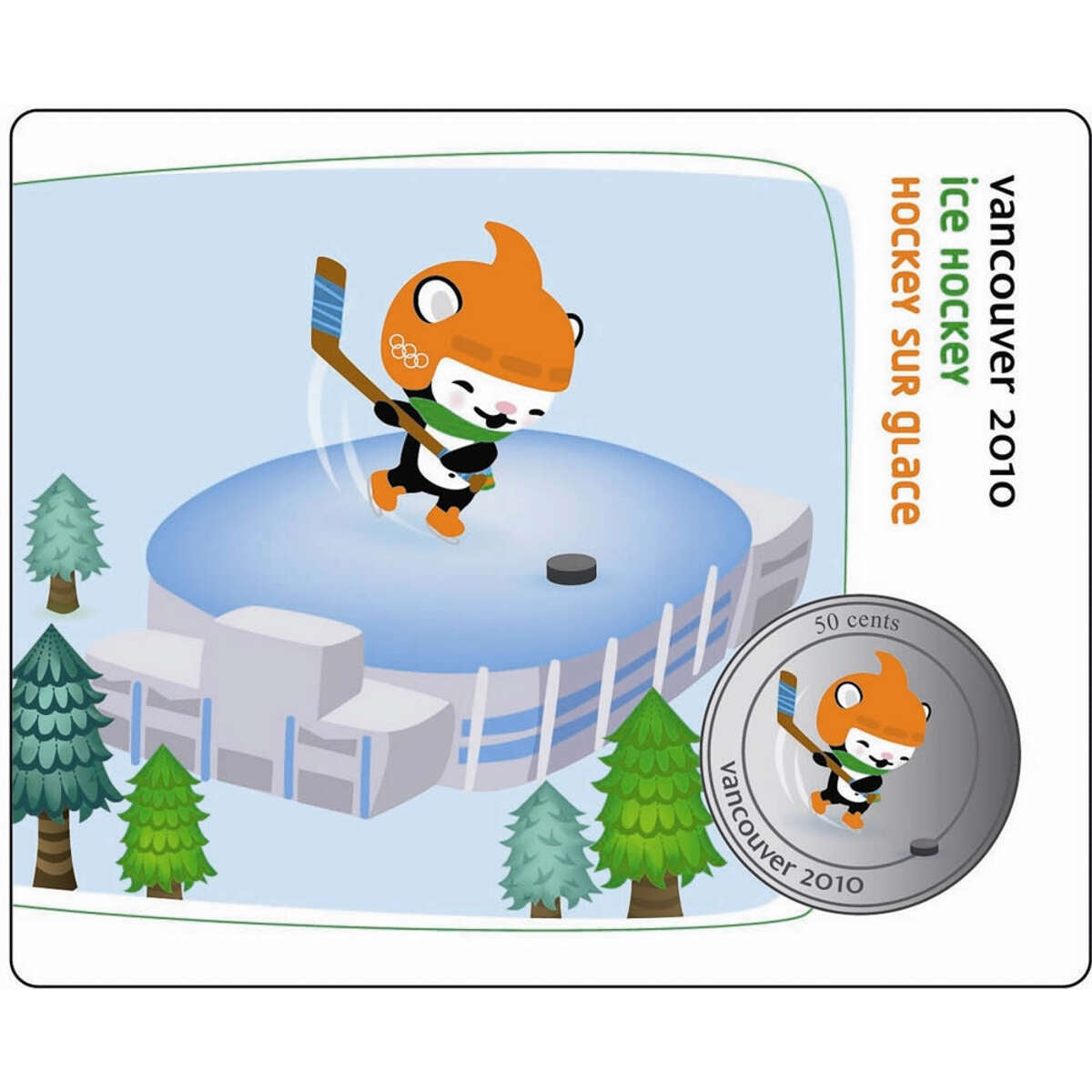 2010 50c Vancouver Mascots Collector Cards: Miga Ice Hockey Default Title