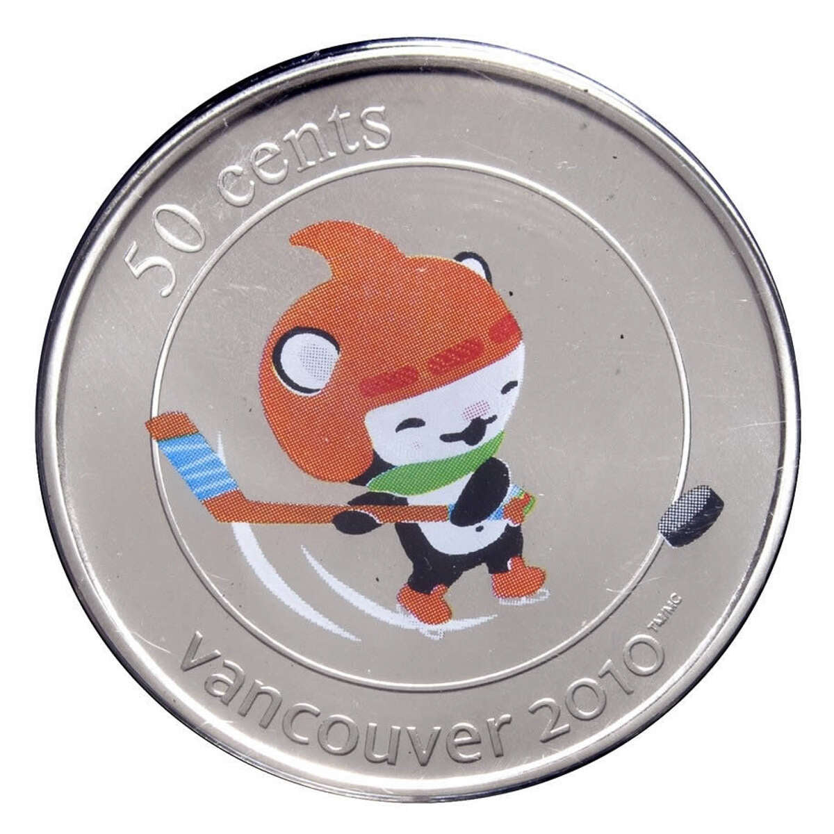 2010 50c Vancouver Olympics Mascot Coin and Puck: Miga Ice Hockey Default Title