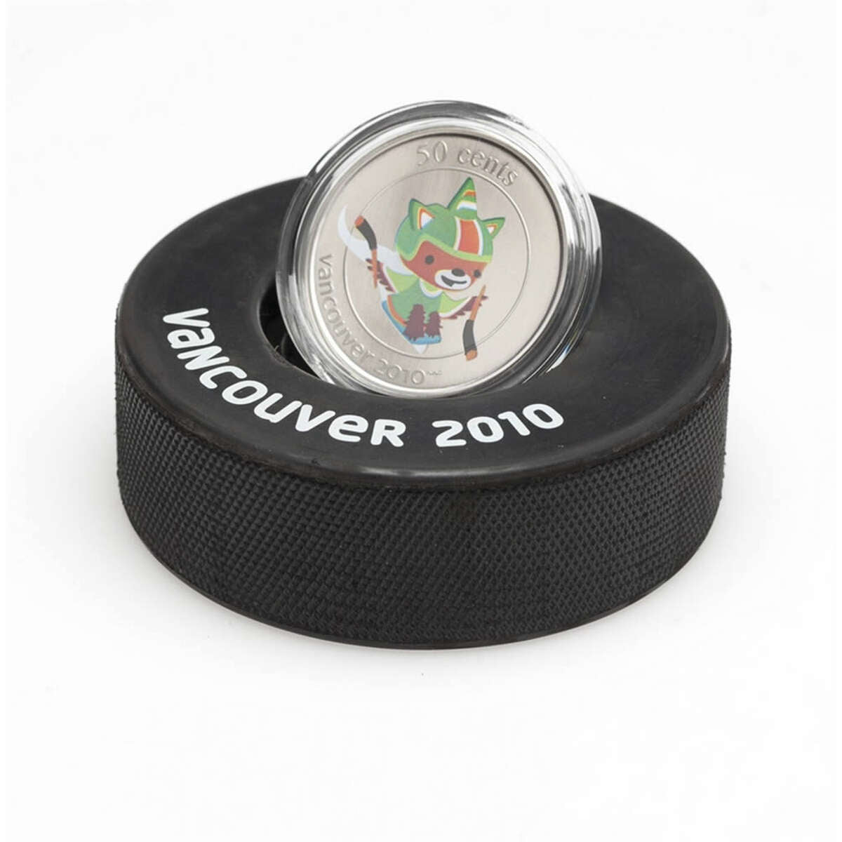 2010 50c Vancouver Paralympics Mascot Coin and Puck: Sumi Ice Sledge Hockey Default Title