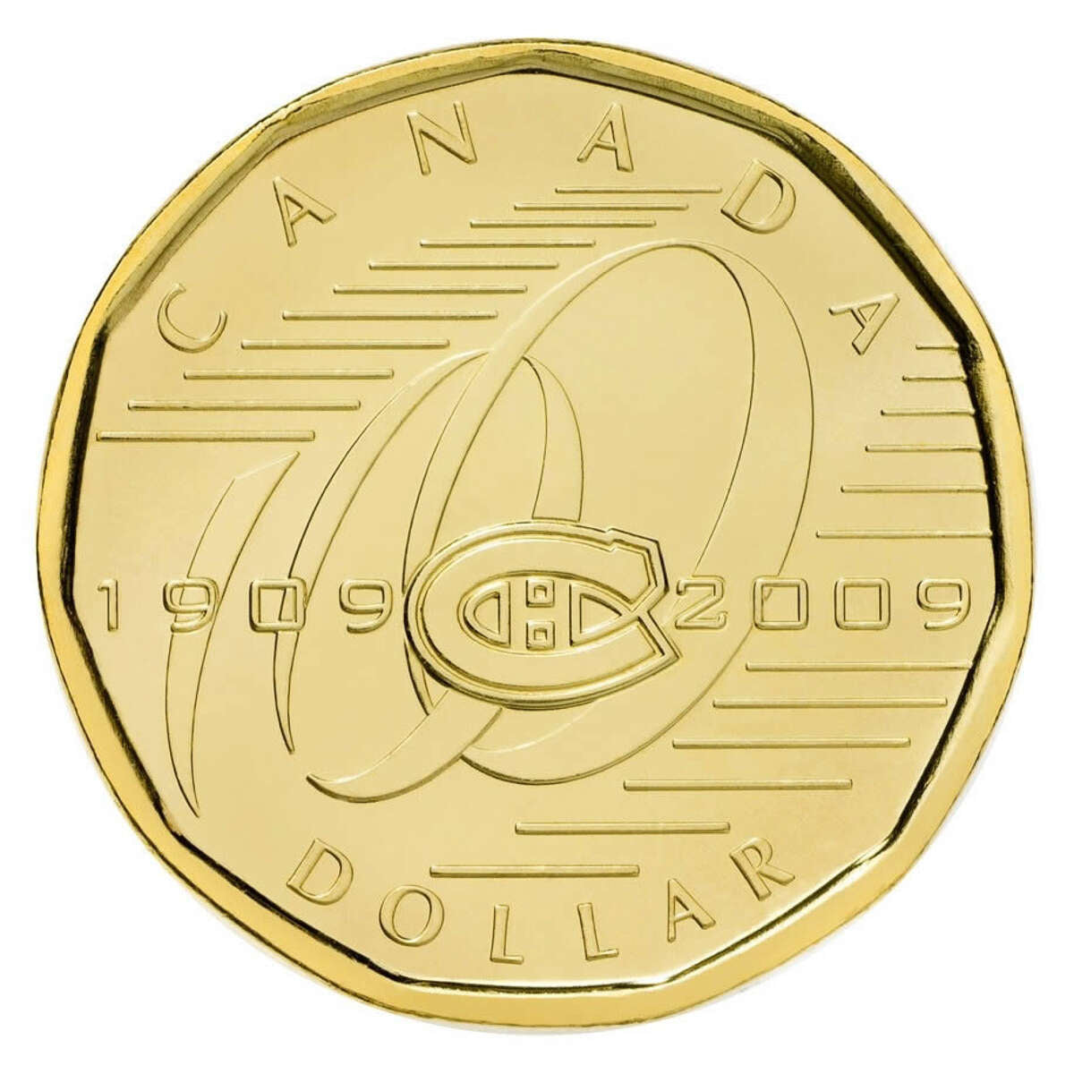 2009 $1 Montreal Canadiens, 100th Anniversary - Circulation Coin Roll