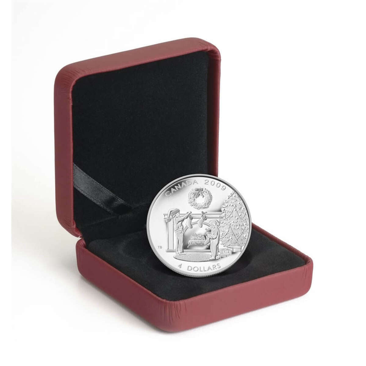 Owner's Club Selection 4 2009 カレンダー付き 2009 $4 Hanging the Stockings - Pure Silver Coin
