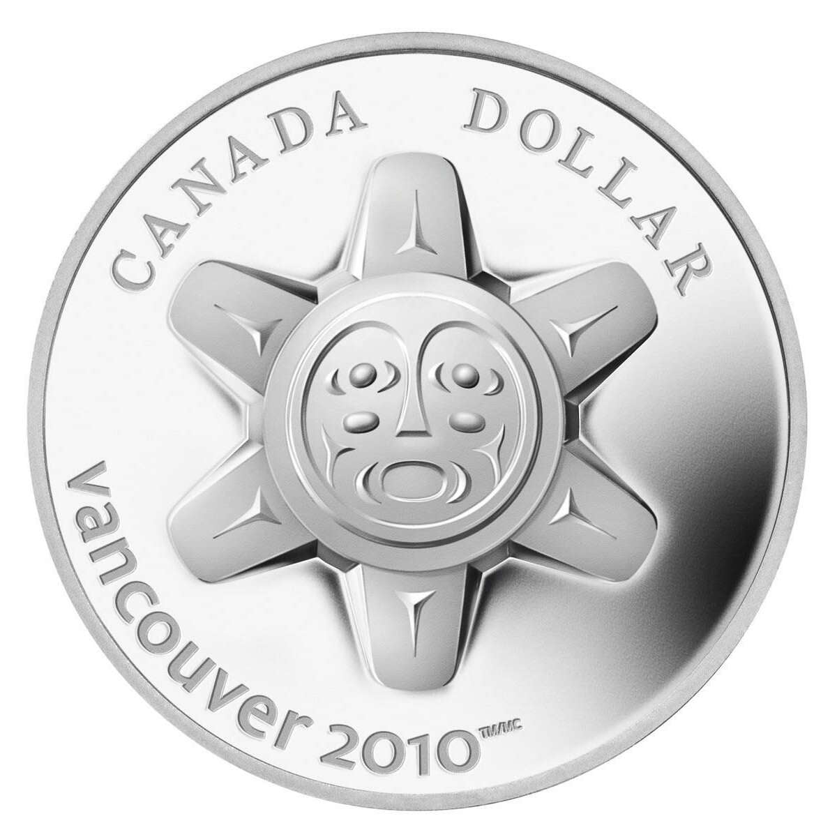 2010 $1 Vancouver 2010 Olympic Winter Games: The Sun - Sterling Silver Coin Default Title