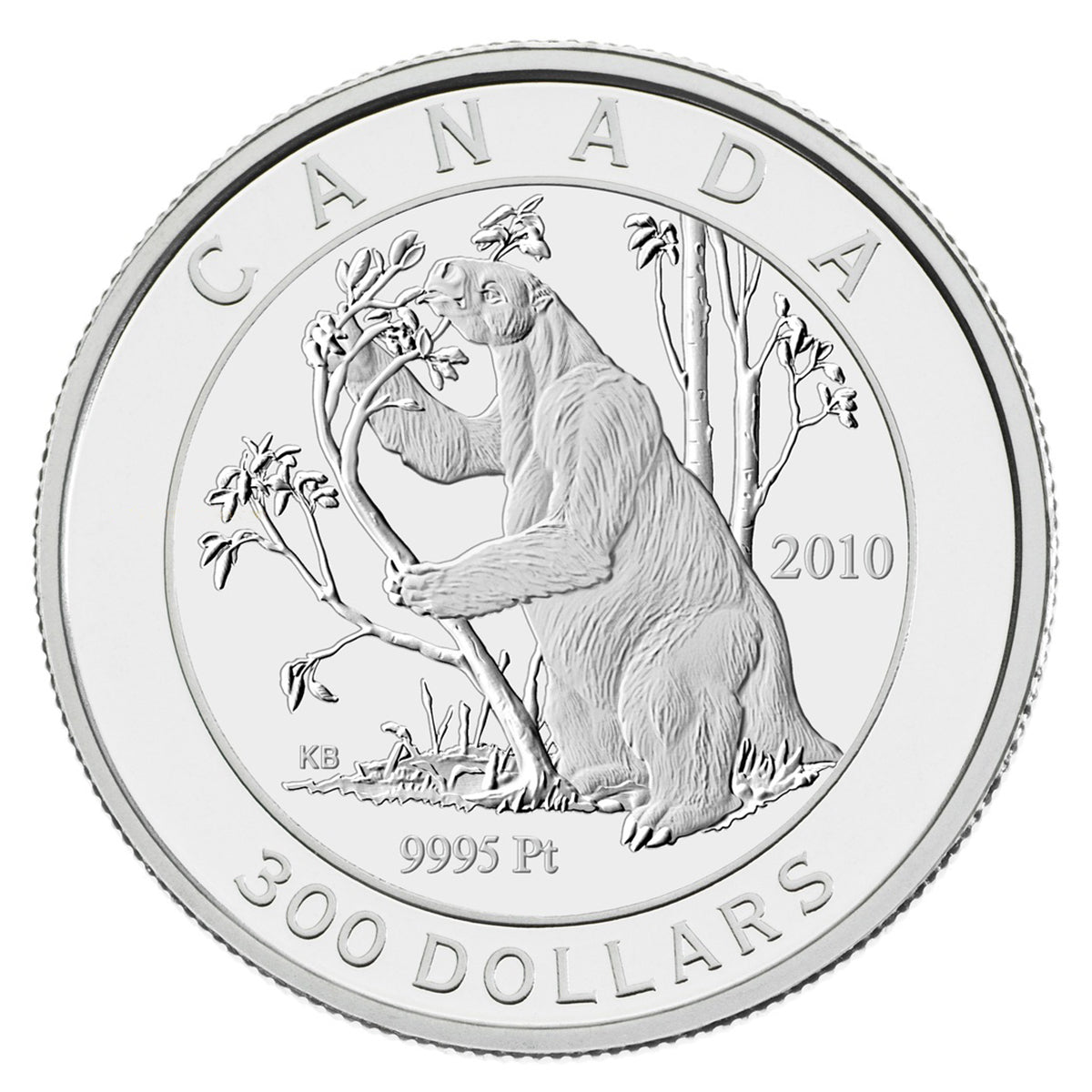 2010 $300 Ground Sloth - Pure Platinum Coin