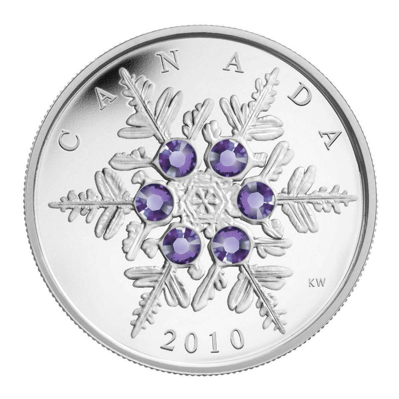 2010 $20 Crystal Snowflake: Tanzanite - Pure Silver Coin Default Title