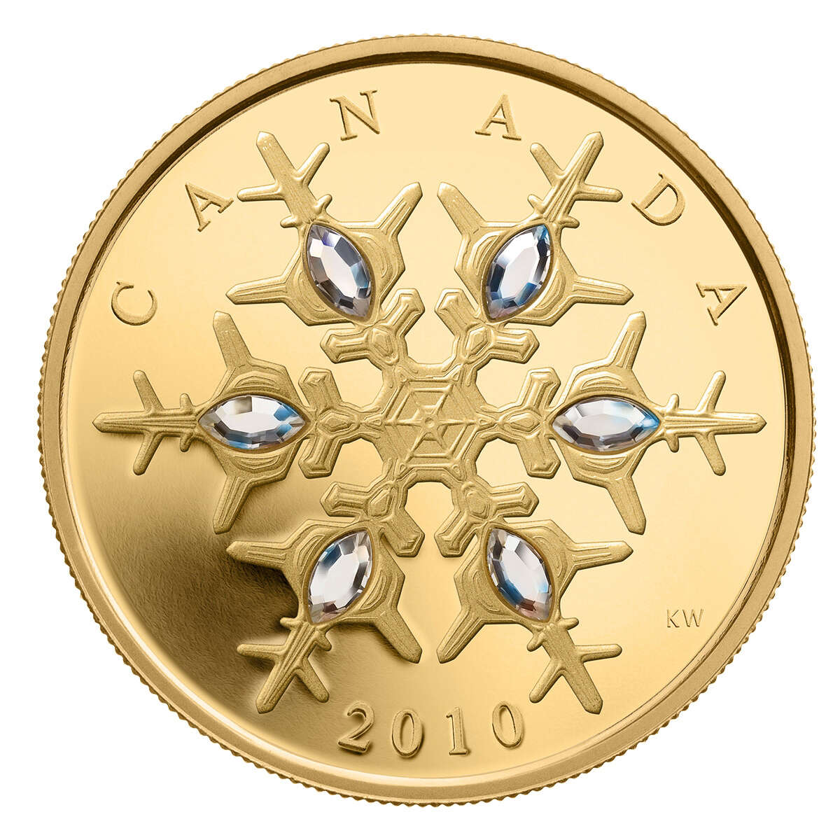 2010 $300 Crystal Snowflake - 14kt. Gold Coin Default Title