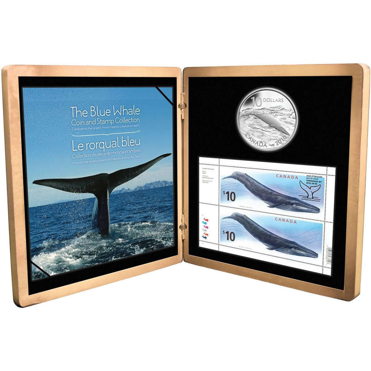 2010 Blue Whale - Sterling Silver Coin & Stamp Set Default Title