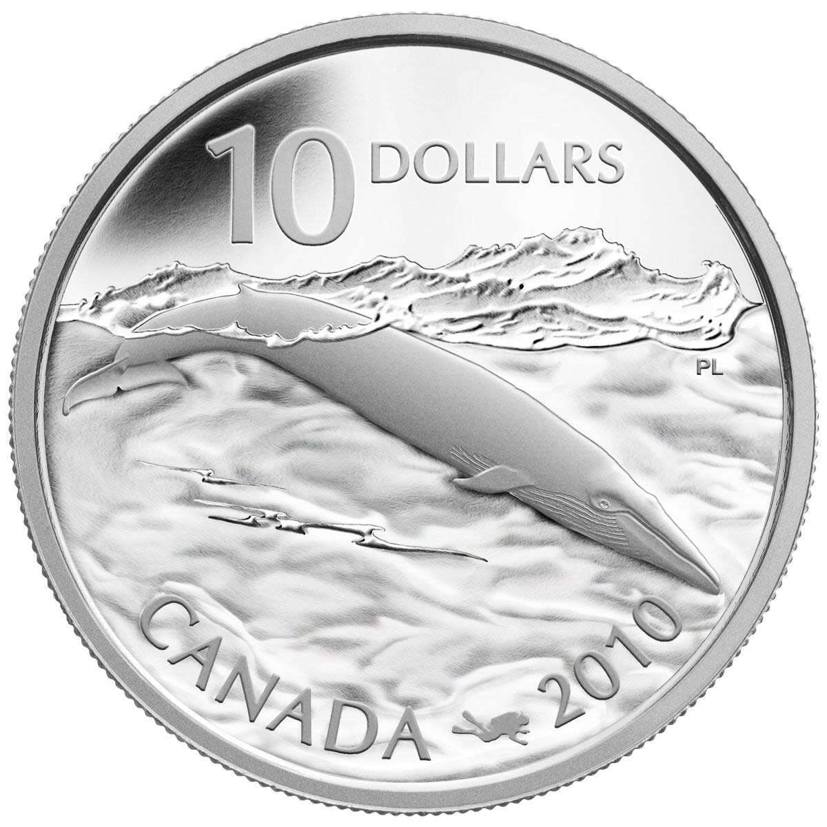 2010 Blue Whale - Sterling Silver Coin & Stamp Set