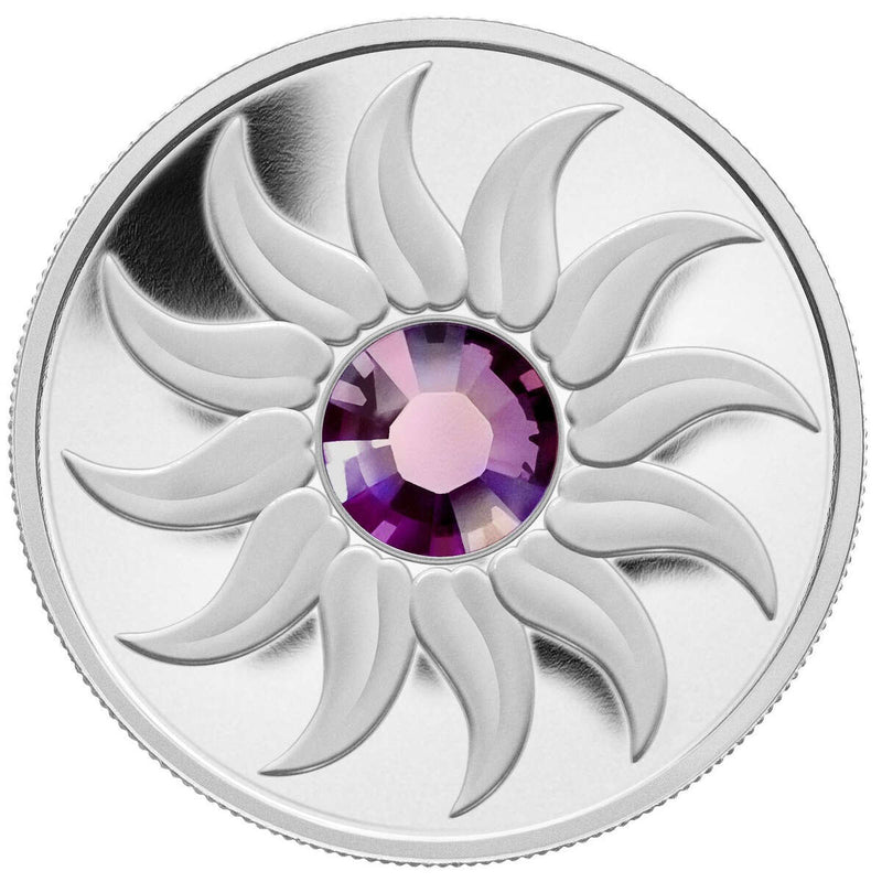2011 $3 Birthstone Collection: February (Amethyst) - Pure Silver Coin Default Title