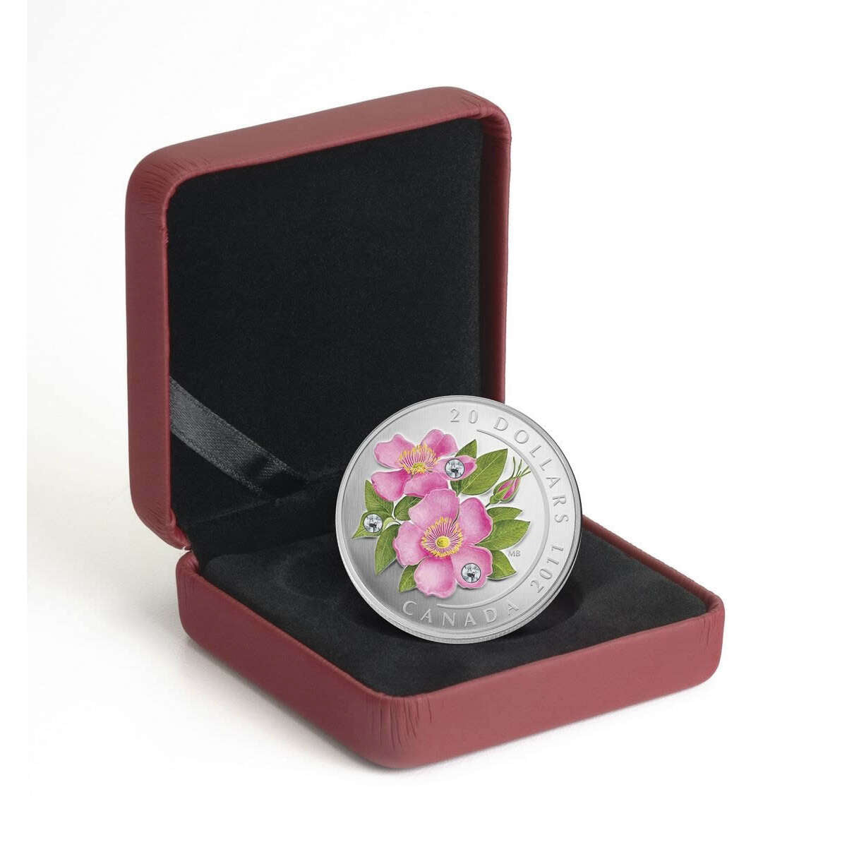 2011 $20 Wild Rose - Pure Silver Coin