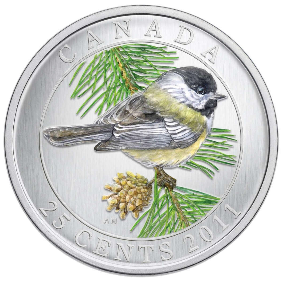 2011 25c Black-capped Chickadee - Coloured Coin Default Title