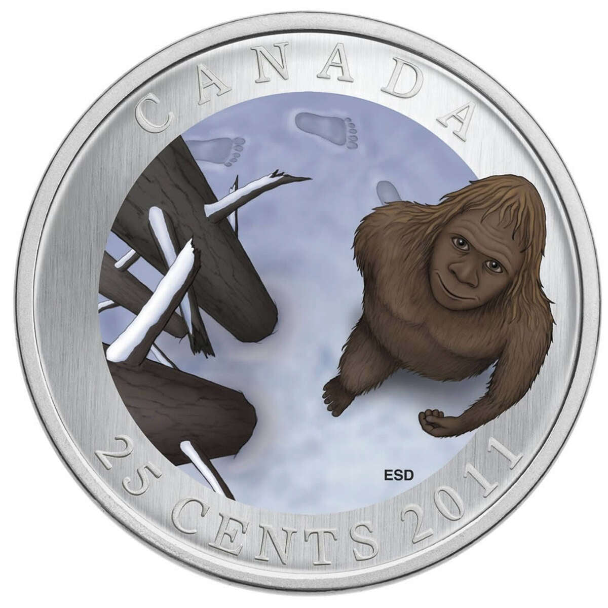 2011 25c Canadian Mythical Creatures: Sasquatch - Coloured Coin Default Title