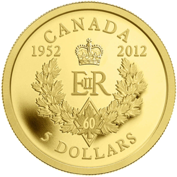2012 $5 Queen's Diamond Jubilee Royal Cypher - Pure Gold Coin Default Title