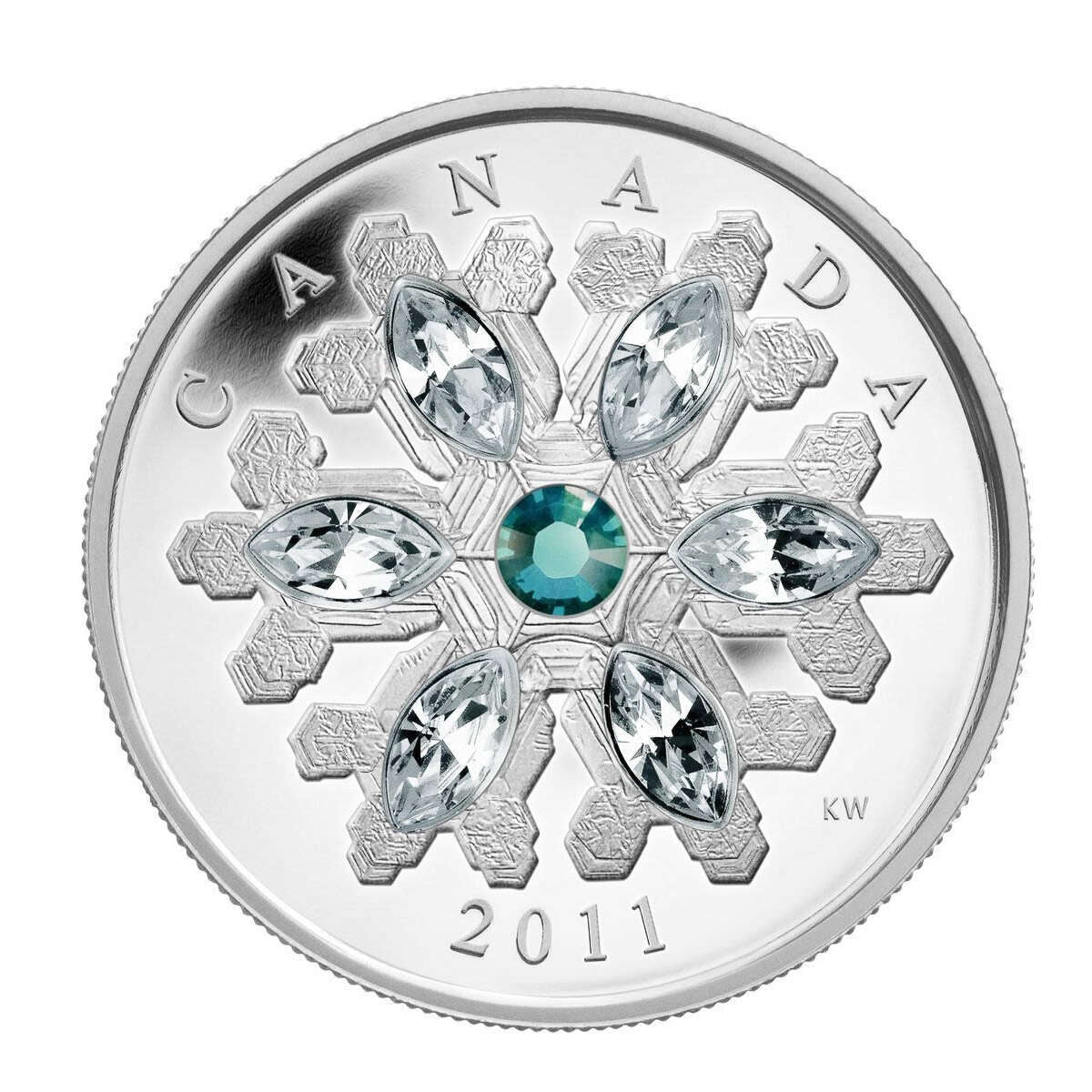 2011 $20 Emerald Crystal Snowflake - Pure Silver Coin Default Title