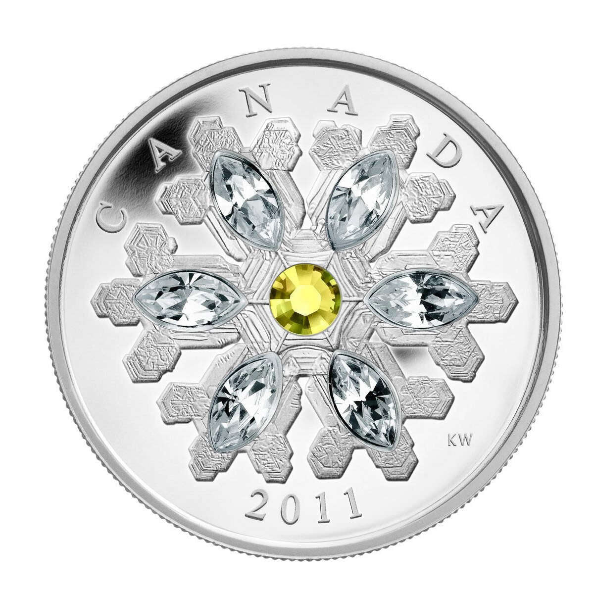 2011 $20 Topaz Crystal Snowflake - Pure Silver Coin Default Title