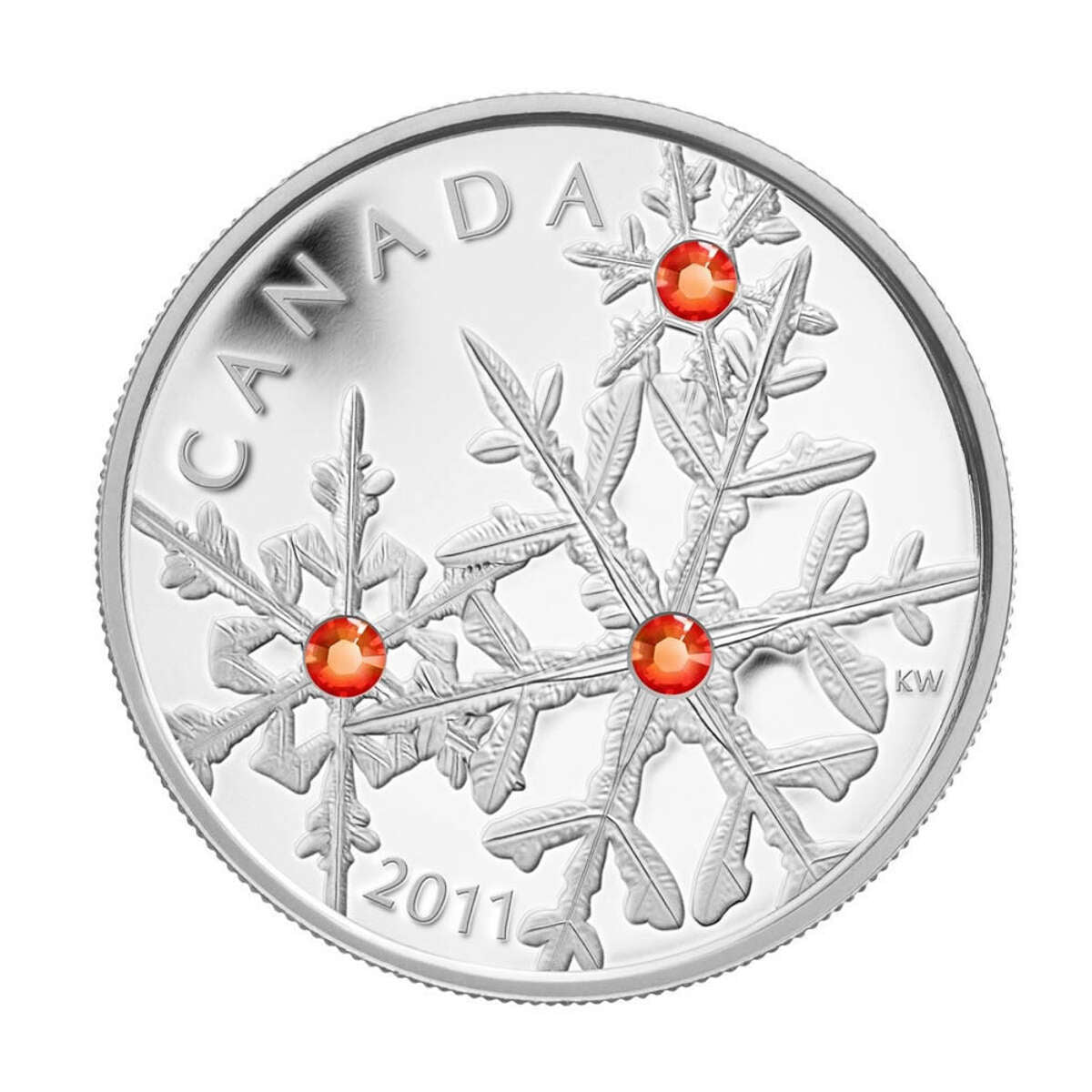 2011 $20 Hyacinth Red Small Crystal Snowflake - Pure Silver Coin Default Title