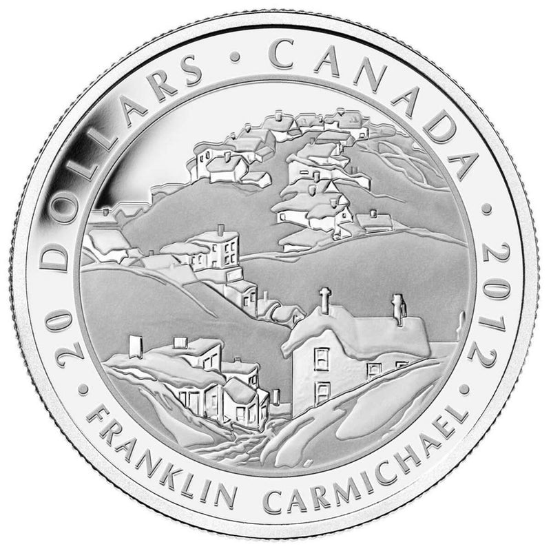 2012 $20 Group of Seven: Franklin Carmichael, <i>Houses, Cobalt</i> - Pure Silver Coin Default Title