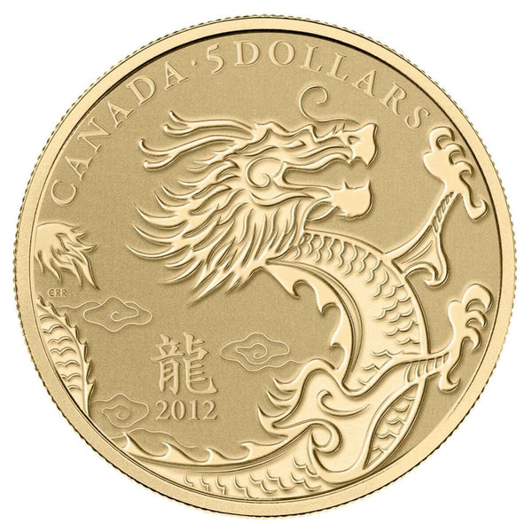2012 $5 Year of the Dragon - Pure Gold Coin Default Title