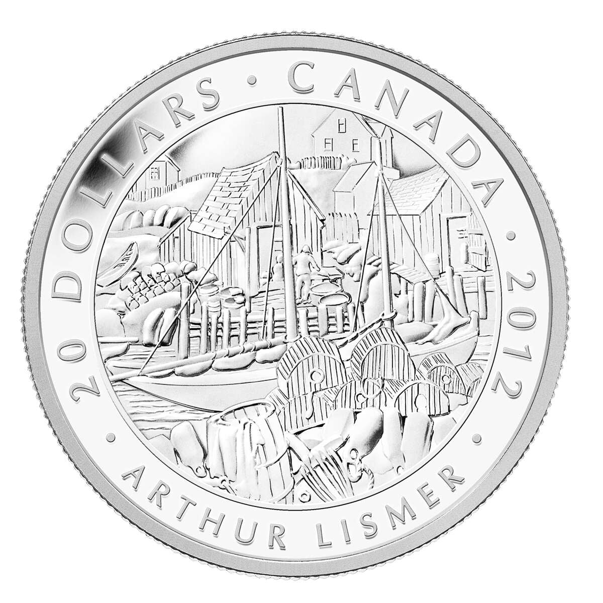 2012 $20 Group of Seven: Arthur Lismer, <i>Nova Scotia Fishing Village</i> - Pure Silver Coin Default Title