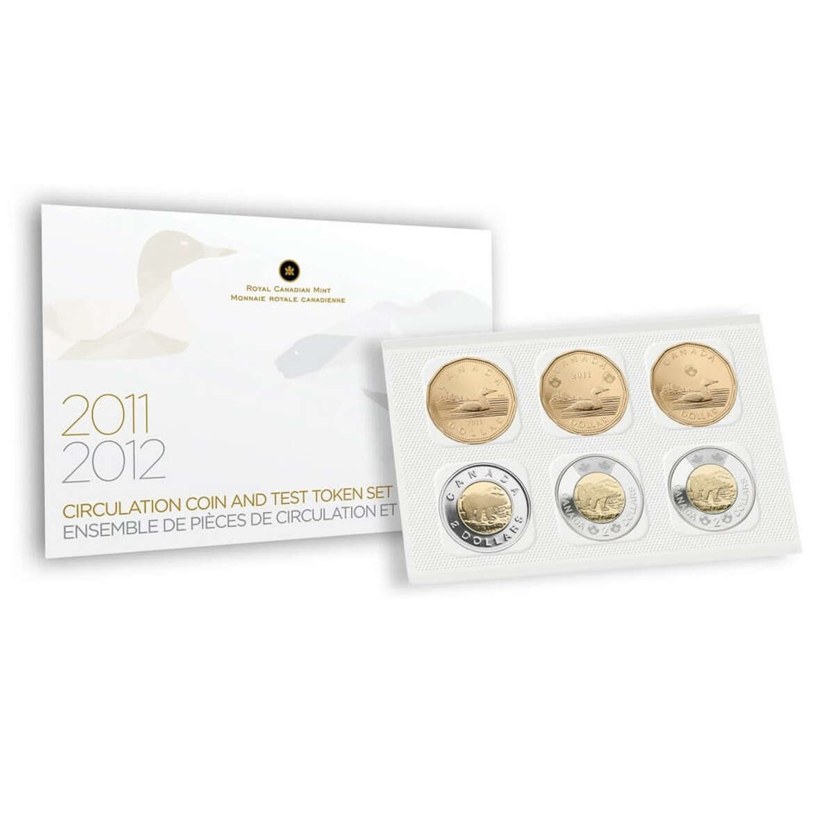 2012 $1 & $2 Circulation Coins & Test Token Set