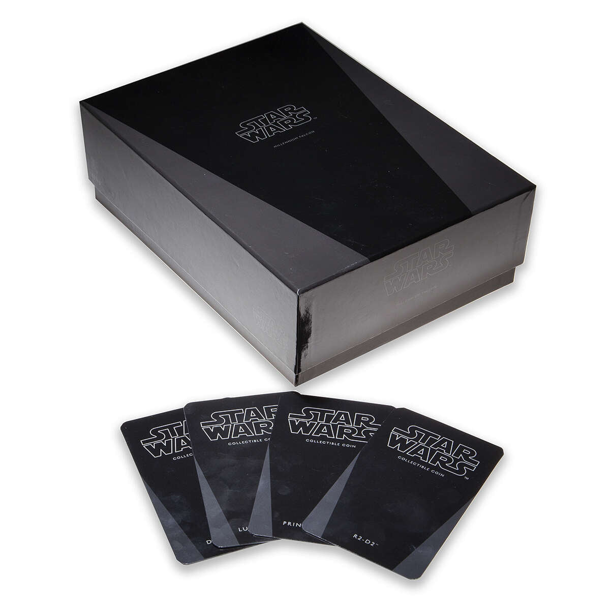 2011 $2 Star Wars Millennium Falcon - Pure Silver 4-Coin Set with Audible Display Case Default Title