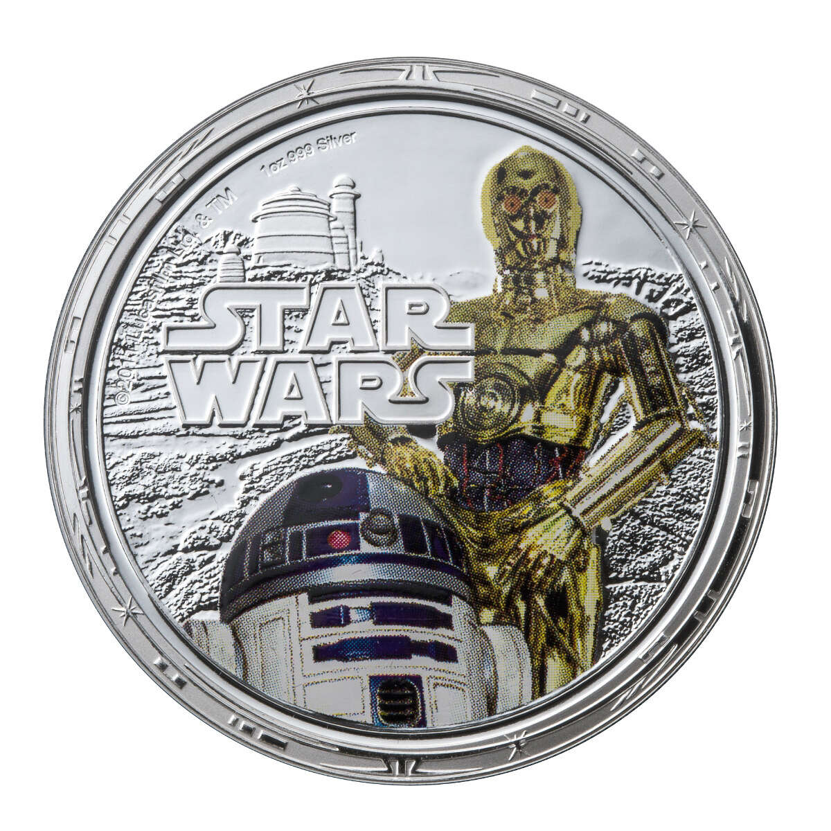 2011 $2 Star Wars Millennium Falcon - Pure Silver 4-Coin Set with Audible Display Case Default Title