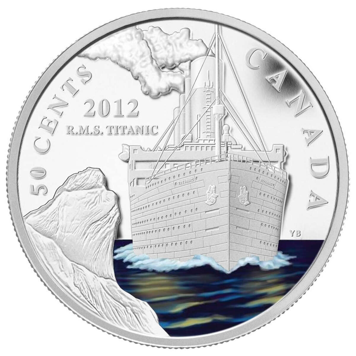 2012 50c R.M.S.Titanic - Silver-Plated Coin Default Title