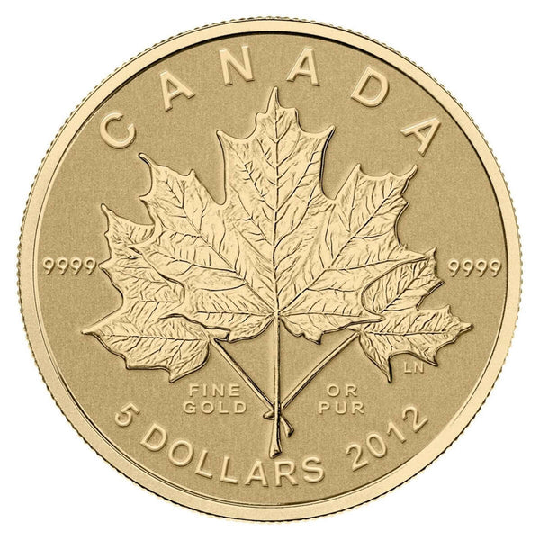 2012 $5 Maple Leaf Forever - Pure Gold Coin Default Title