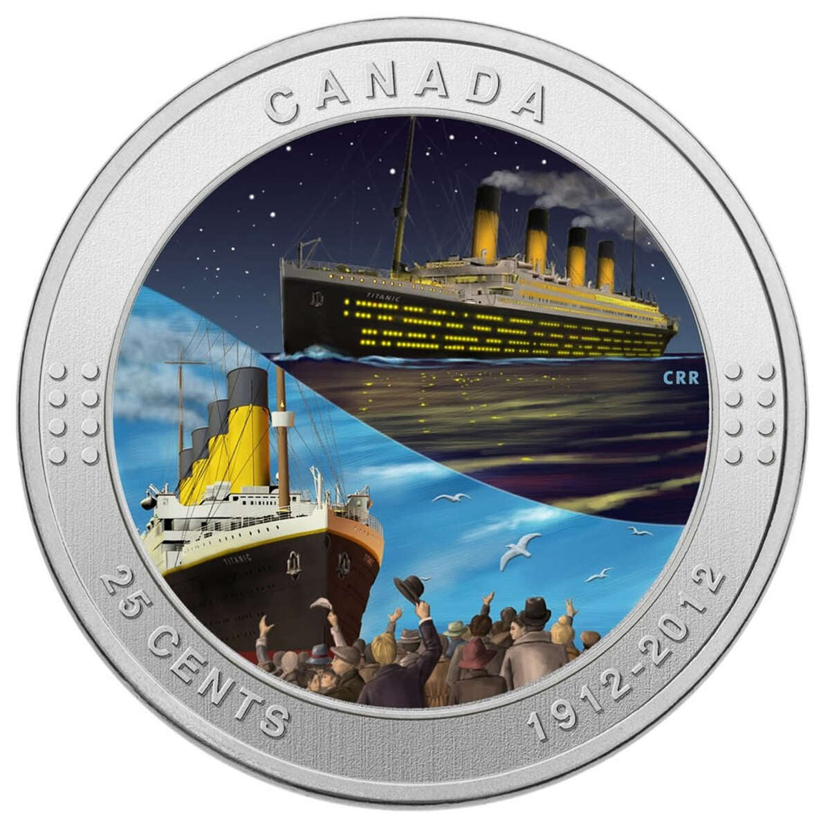 2012 25c R.M.S. Titanic - Coloured Coin Default Title