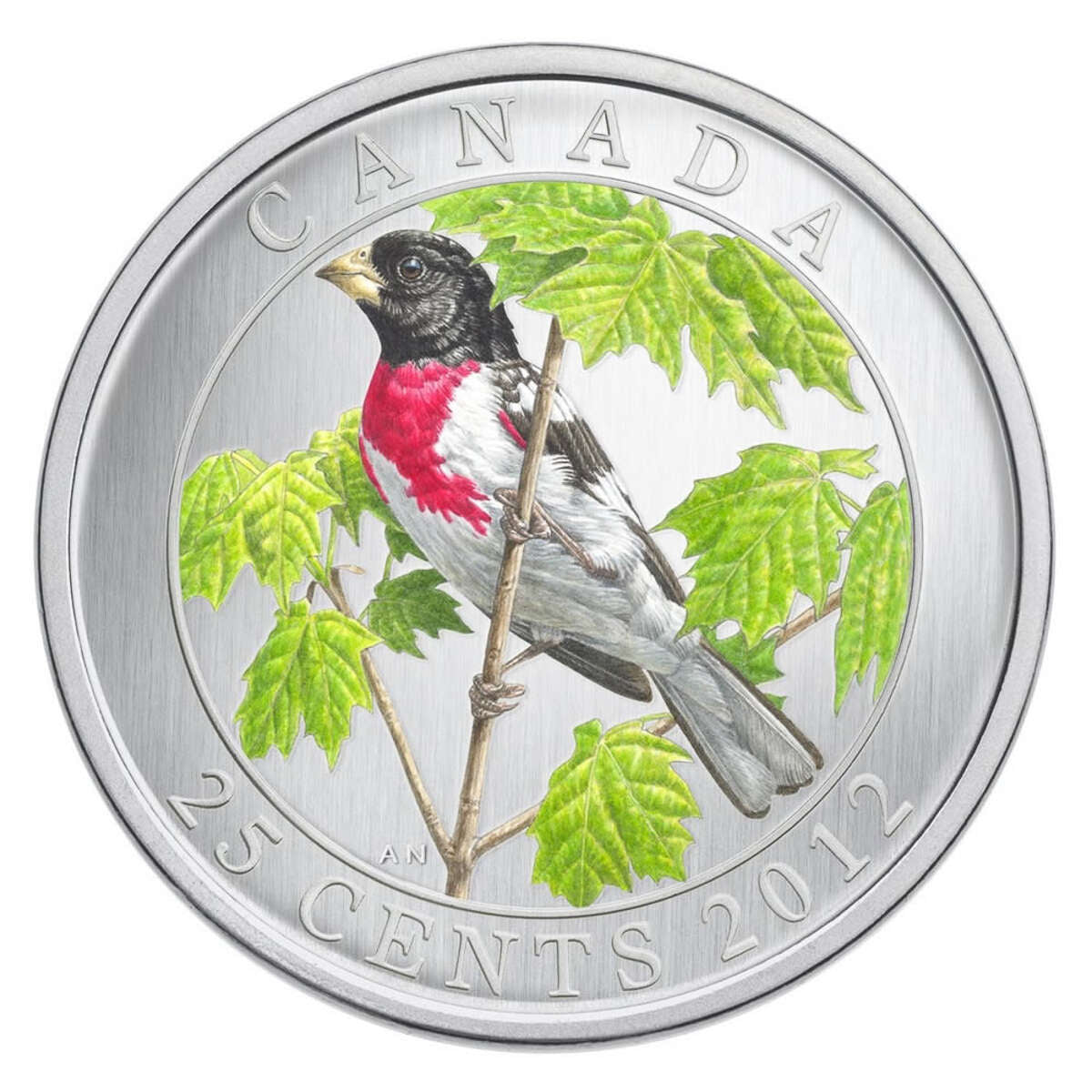 25c 2012 Rose-Breasted Grosbeak - Coloured Coin Default Title