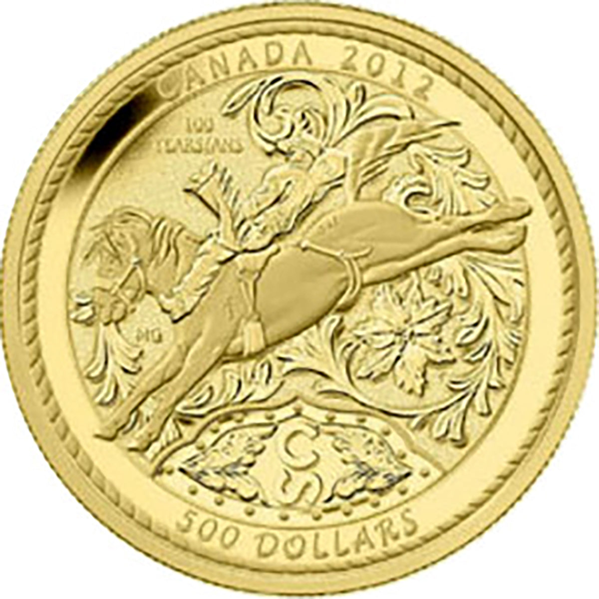 2012 $500 100 Years of the Calgary Stampede - Pure Gold Coin