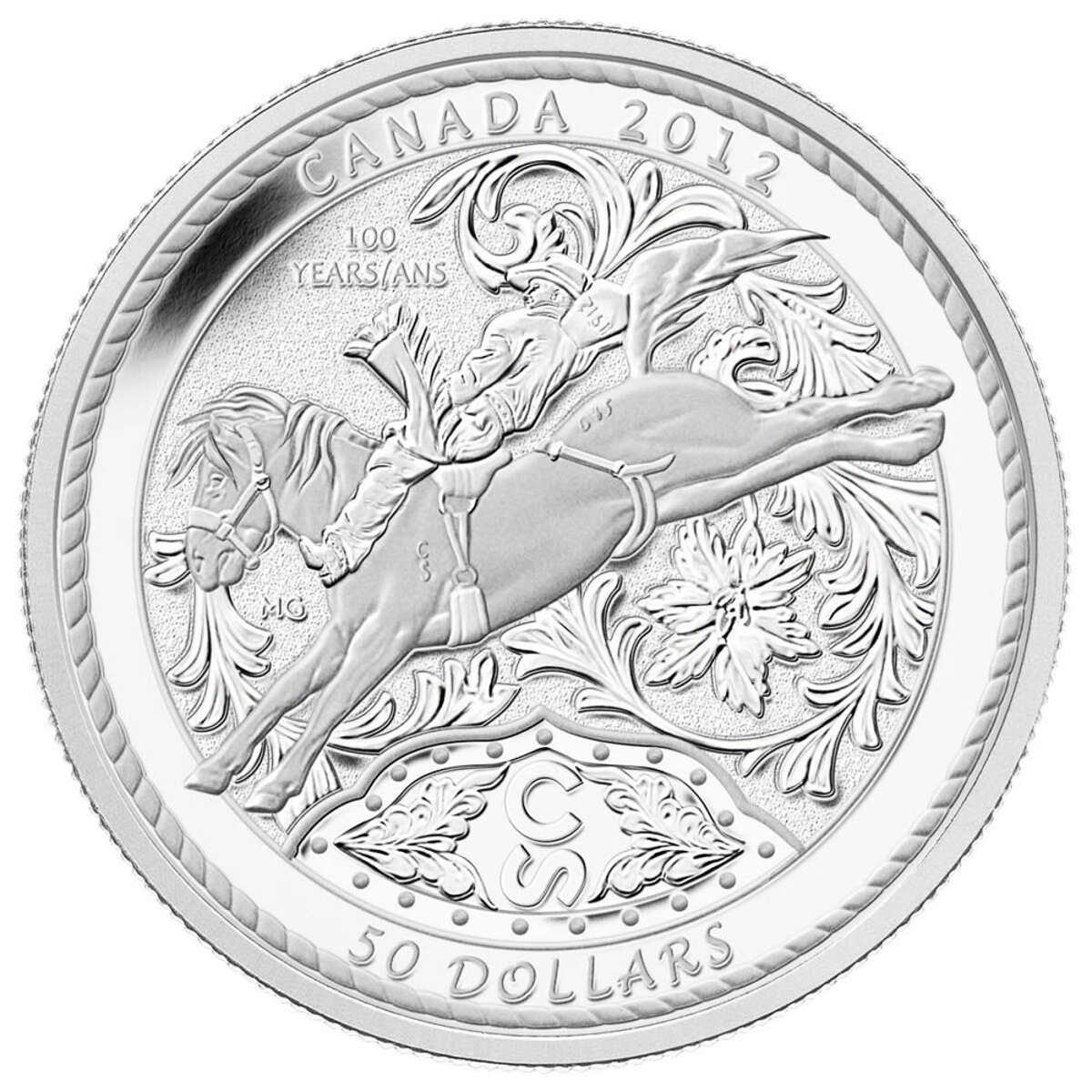 2012 $50 100 Years of the Calgary Stampede - Pure Silver Coin Default Title