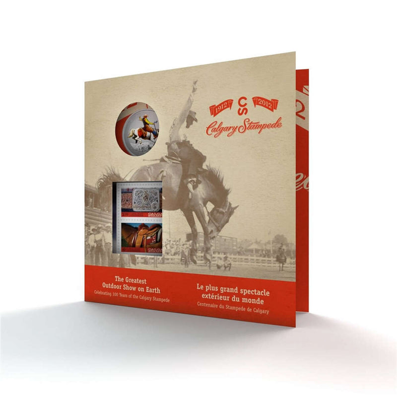 2012 25c 100 Years of the Calgary Stampede - Coloured Coin and Stamp Set Default Title