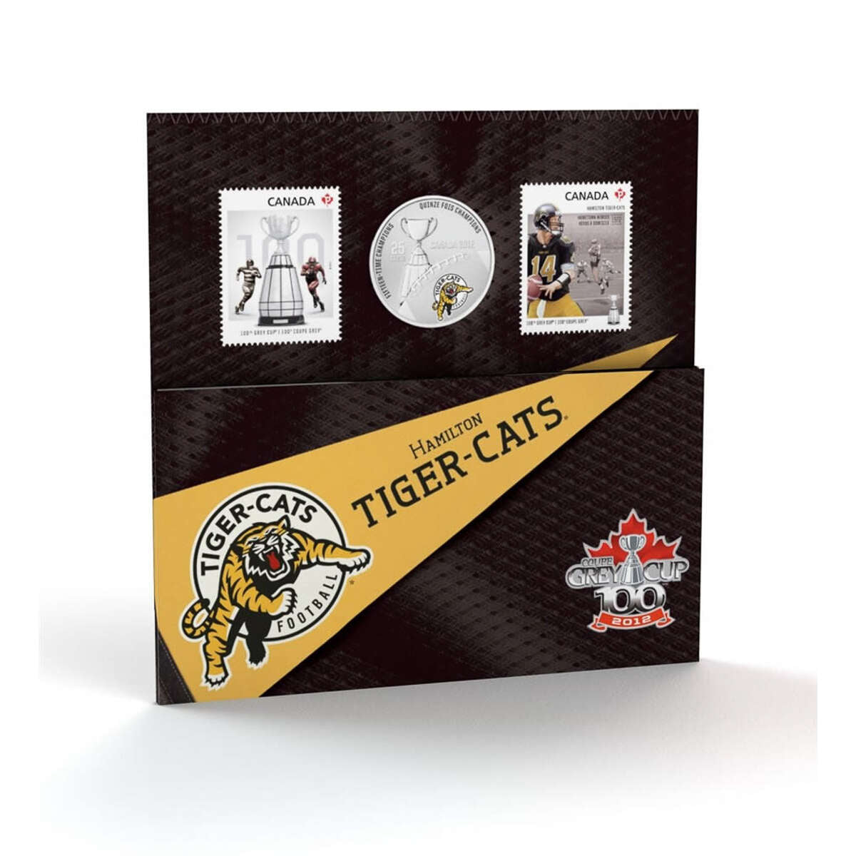 25c 2012 Hamilton Tiger-Cats - Coloured coin with Stamps Default Title