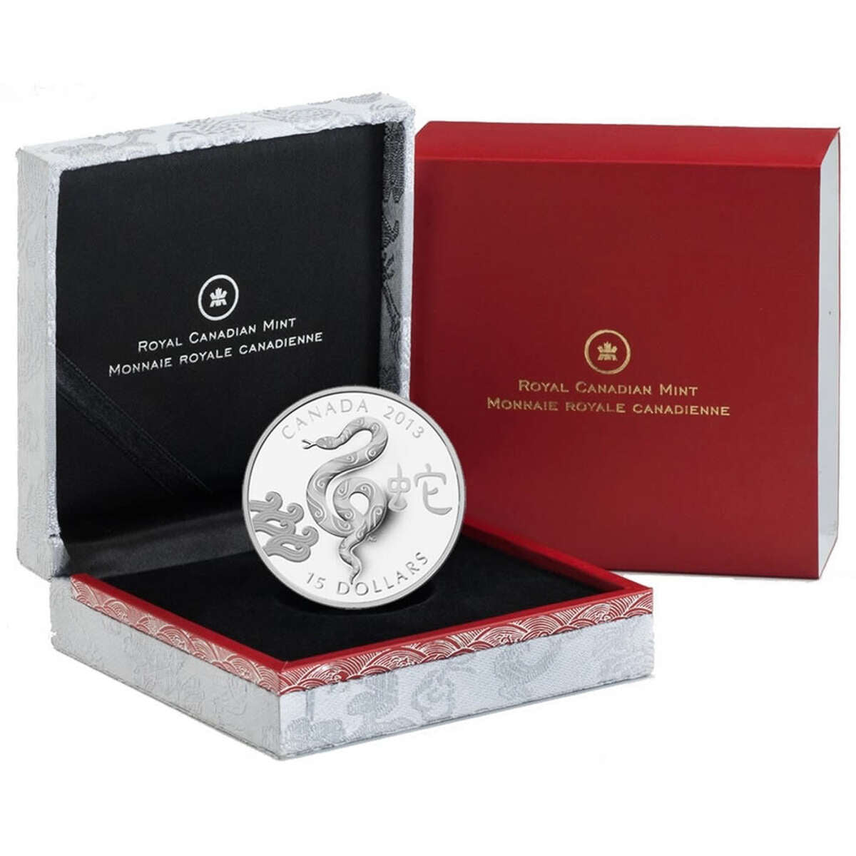 2013 $15 Year of the Snake - Pure Silver Coin