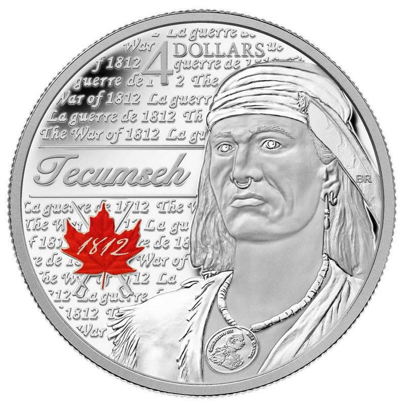 2012 $4 Heroes of 1812: Tecumseh - Pure Silver Coin Default Title
