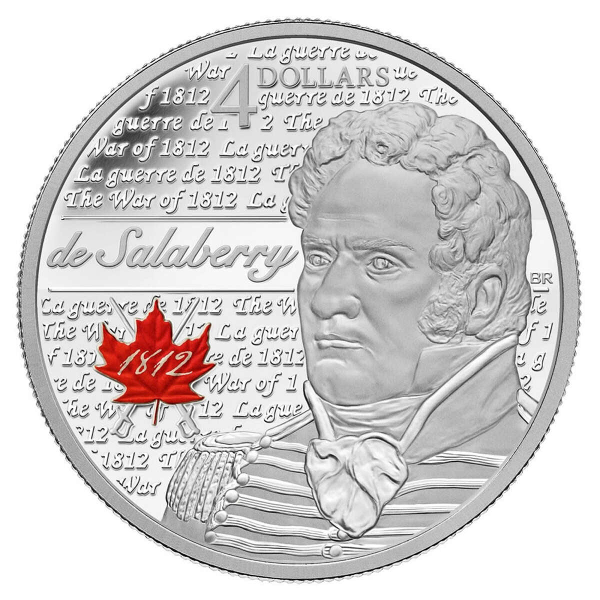 2013 $4 Heroes of 1812: Charles Michel De Salaberry - Pure Silver Coin Default Title