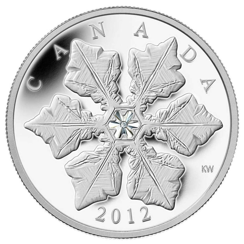 2012 $20 Holiday Snowflake with Swarovski Crystal - Pure Silver Coin Default Title