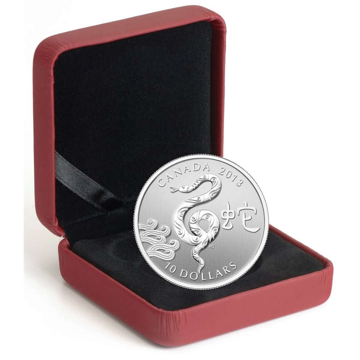 2013 $10 Year of the Snake - Pure Silver Coin