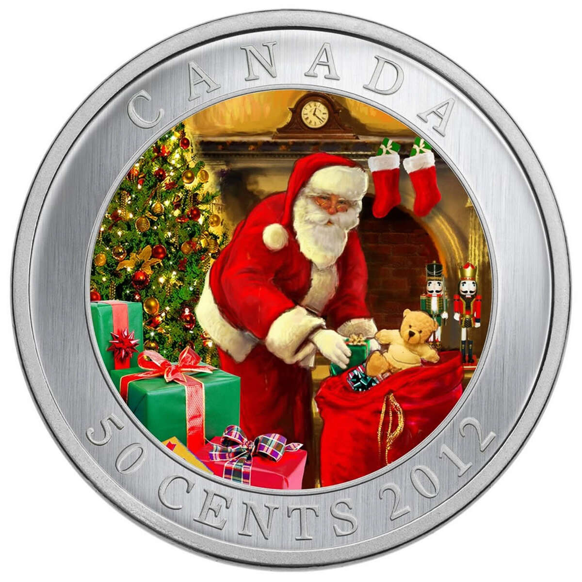 2012 50c Santa's Magical Visit - Lenticular Coin Default Title