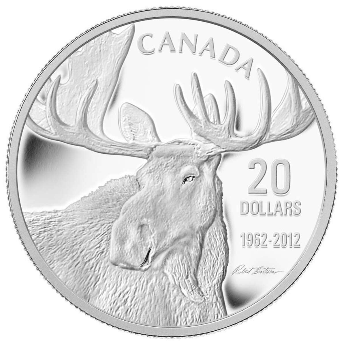 2012 $20 Robert Bateman: The Bull Moose - Pure Silver Coin Default Title