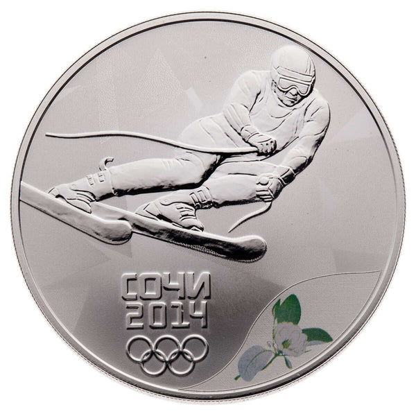 2014 3 Roubles Sochi Winter Olympics: Alpine Skiing - Sterling Silver