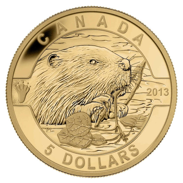 2013 $5 O Canada: The Beaver - Pure Gold Coin