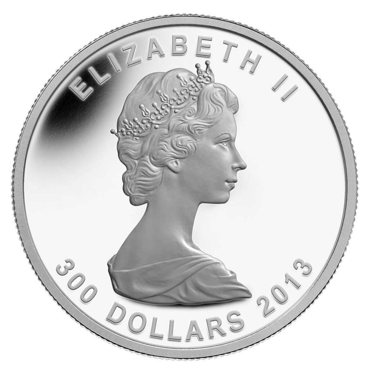 2013 $300 The Platinum Maple Leaf, 25th Anniversary - Pure Platinum Coin with Selective Gold Plating Default Title